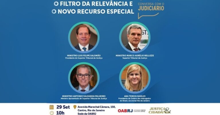 STJ detalha aplicação do filtro da relevância em seminário na OAB-RJ